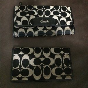 Coach wallet and matching checkbook